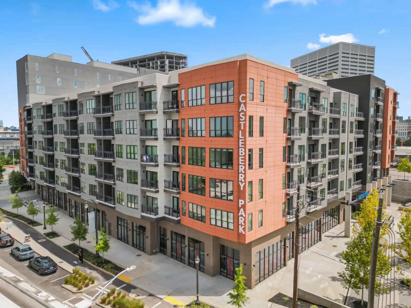 Castleberry Park exterior building view, apartments for rent in Atlanta