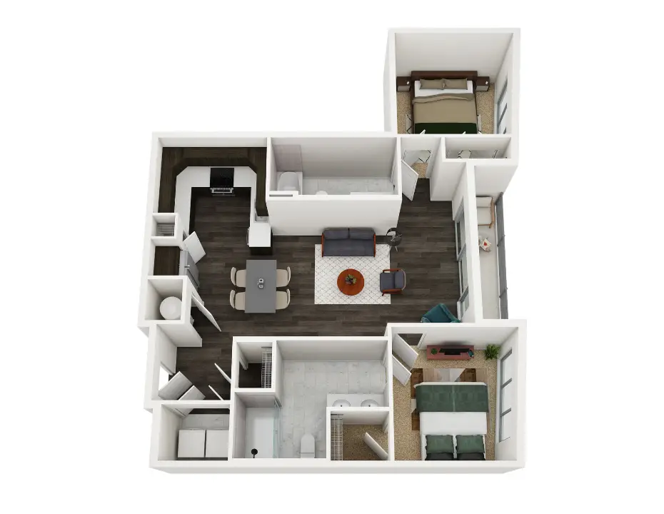 B6 2x2 877 sq ft
