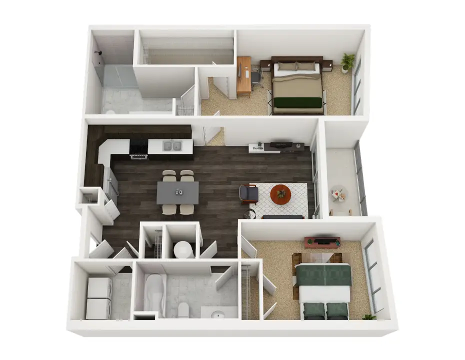 B7 2x2 948 sq ft