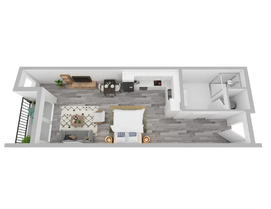 M2 Studio 382 sq ft Opt 2